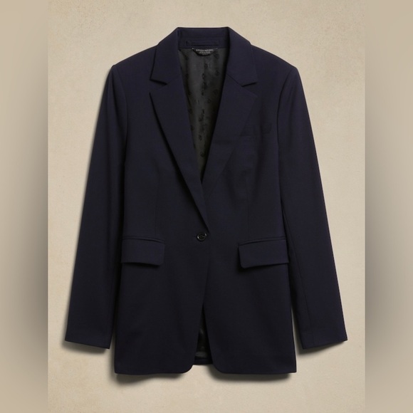 NWT! BANANA REPUBLIC NAVY SIENA SLIM ITALIAN WOOL BLAZER 🩶 - Picture 10 of 16